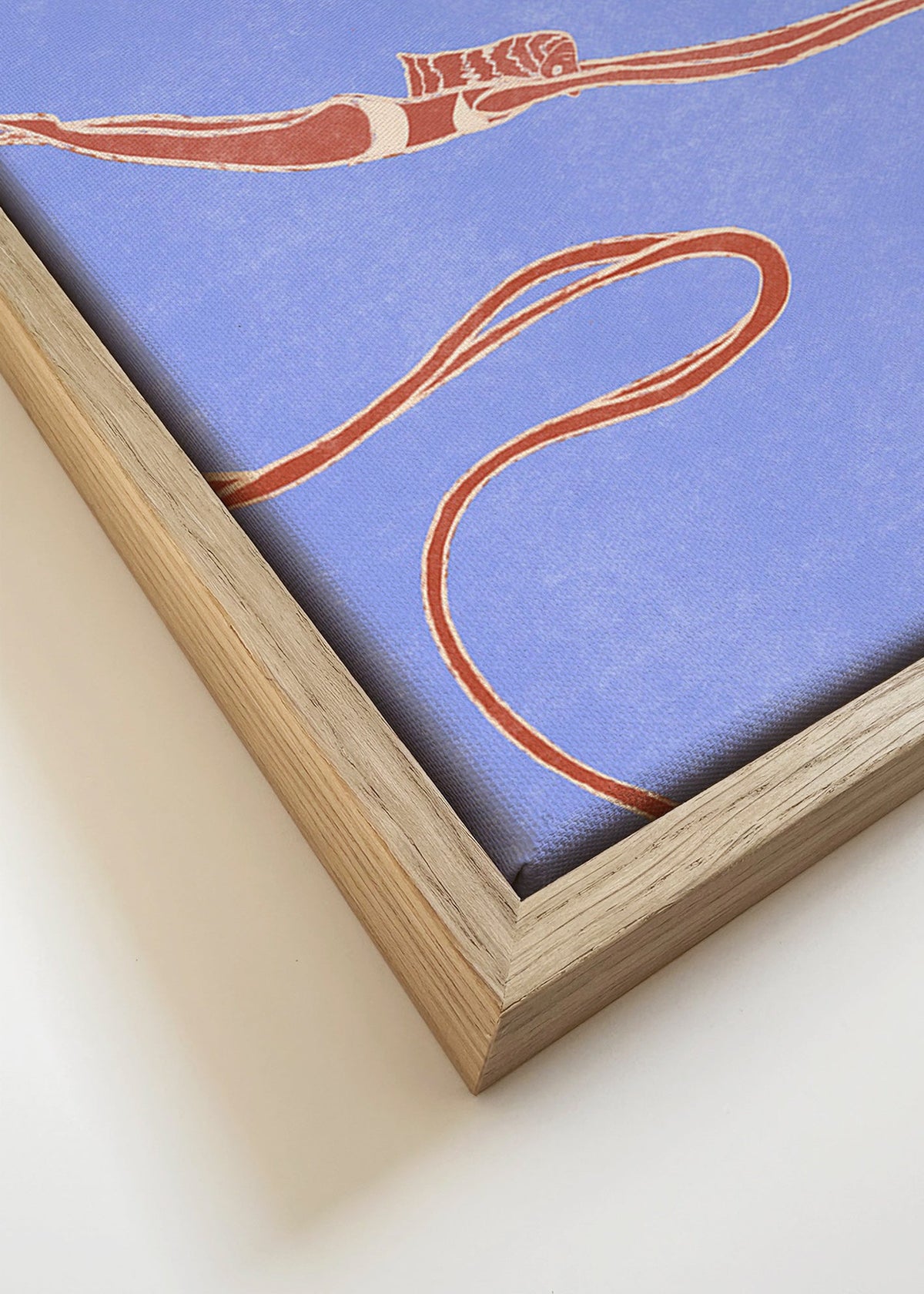 Ilustracja: pływaczka z płynnymi wstęgami – Canvas detail
