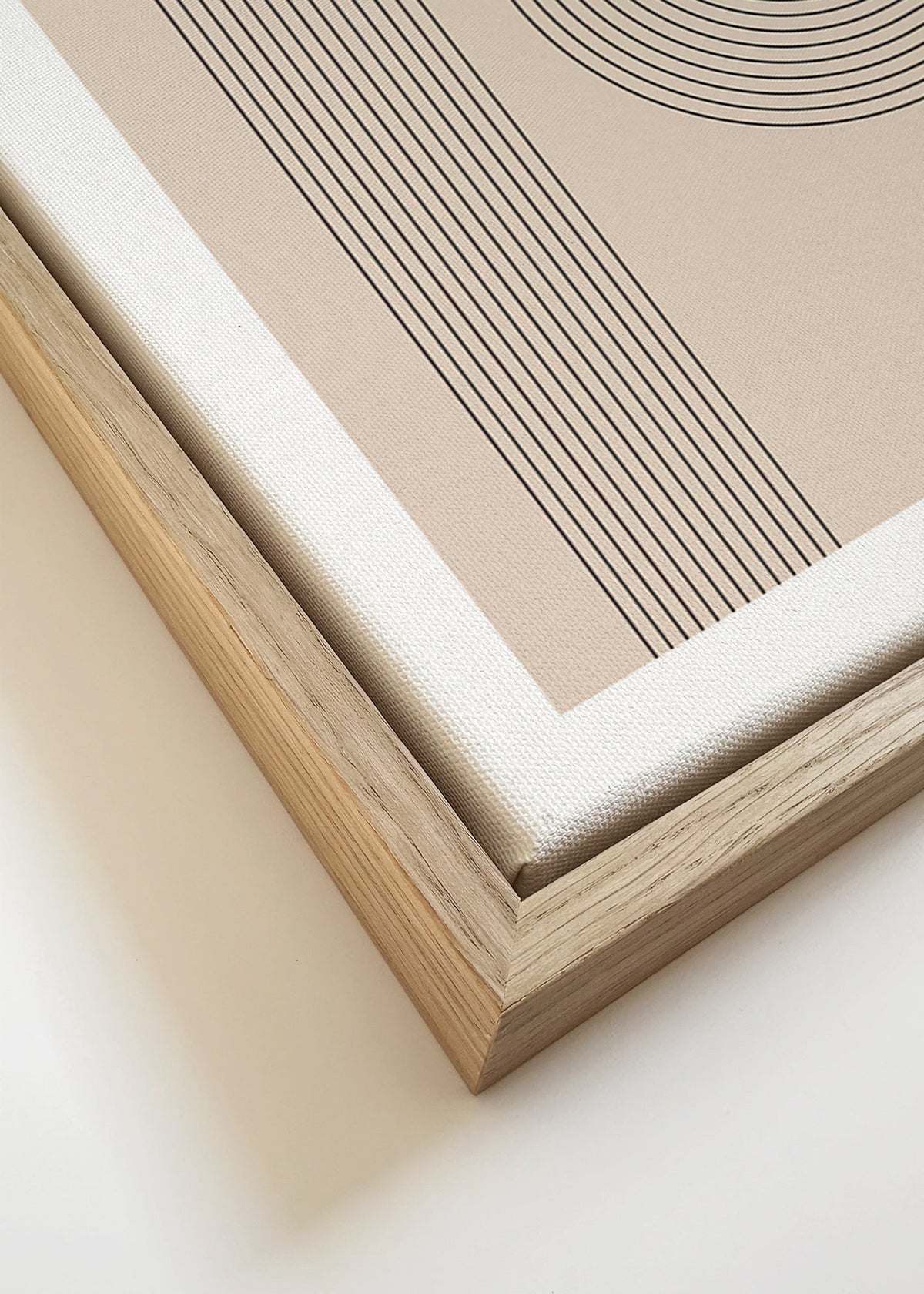 Plakat minimalistyczny z zakrzywionymi liniami – Canvas detail