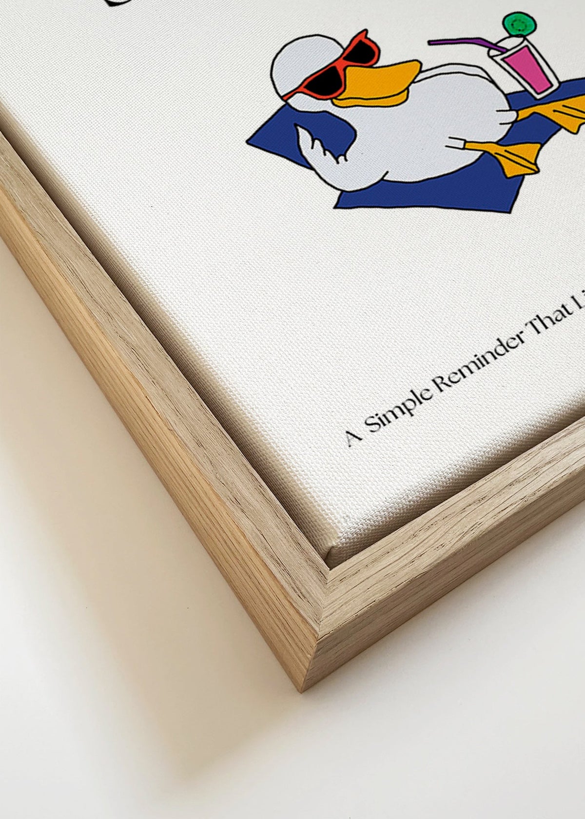 Plakat z gęsią i zabawnym cytatem – Canvas detail