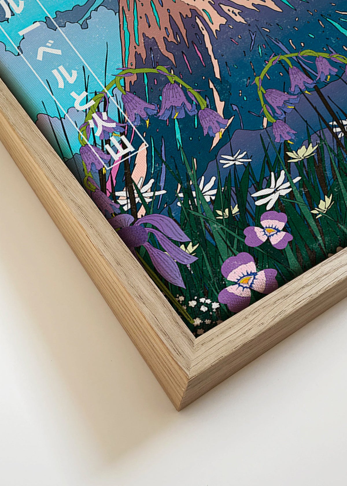 Plakat krajobrazowy: wulkan z dzwonkami – Canvas detail