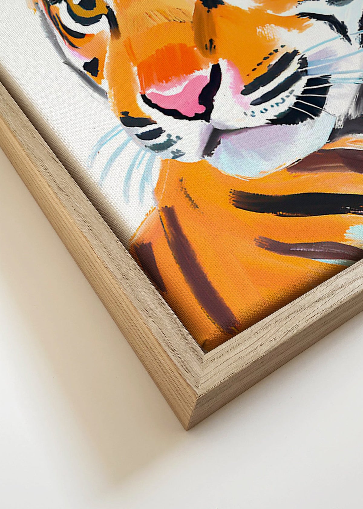 Plakat tygrys ilustracja portret – Canvas detail