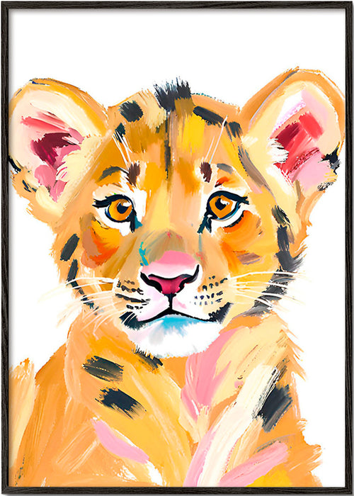 Dzieło tygrysie młode ilustracja – Black Frame