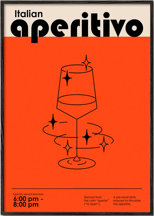 Sztuka do kuchni Włoski Aperitif – Black Frame