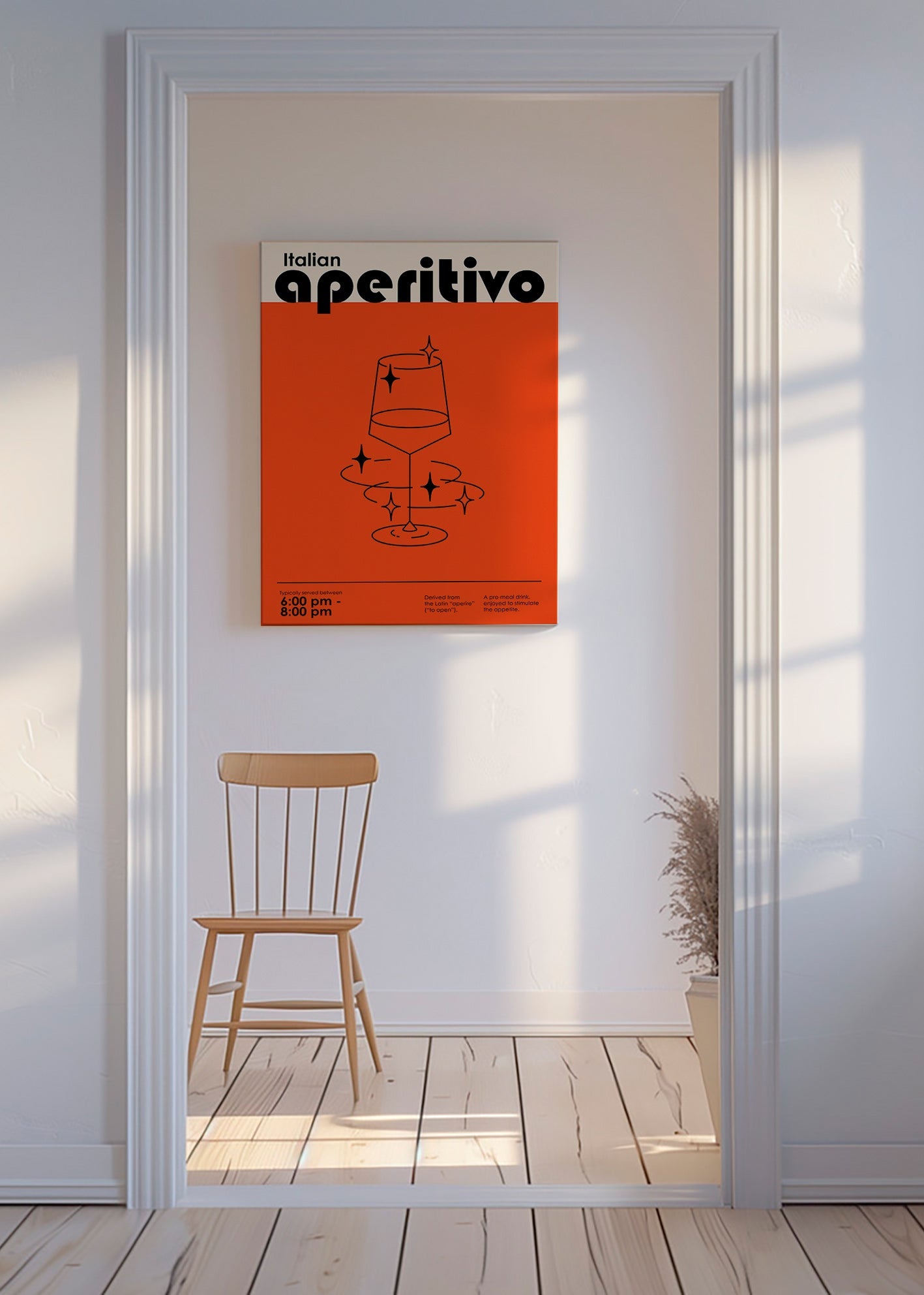 Cuadro de cocina Aperitivo italiano gráfico – Canvas