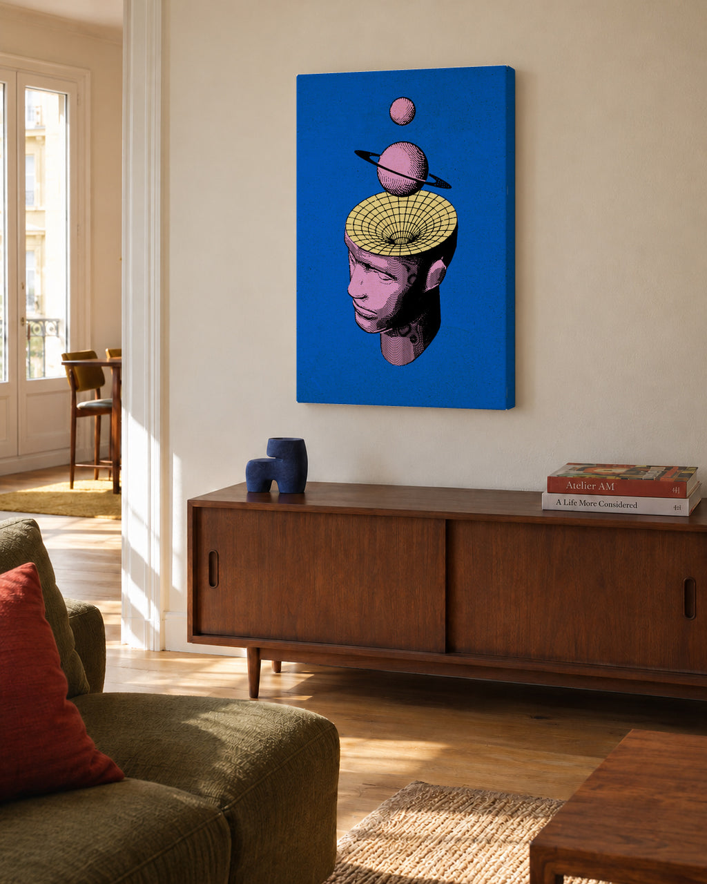 Inner Space Final - Unframed canvas in an interior