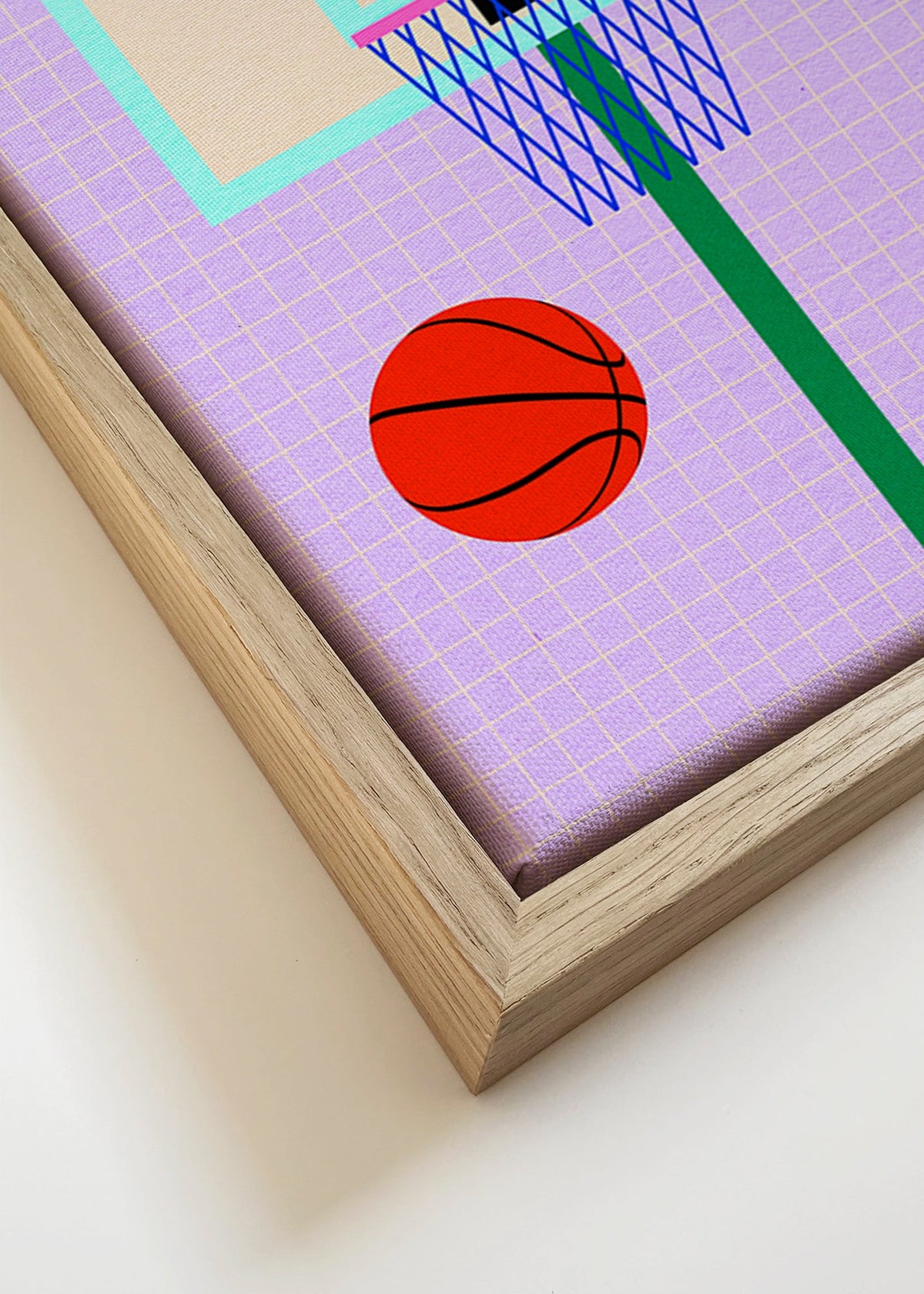 Sztuka sportowa ilustracja kosza do koszykówki – Canvas detail