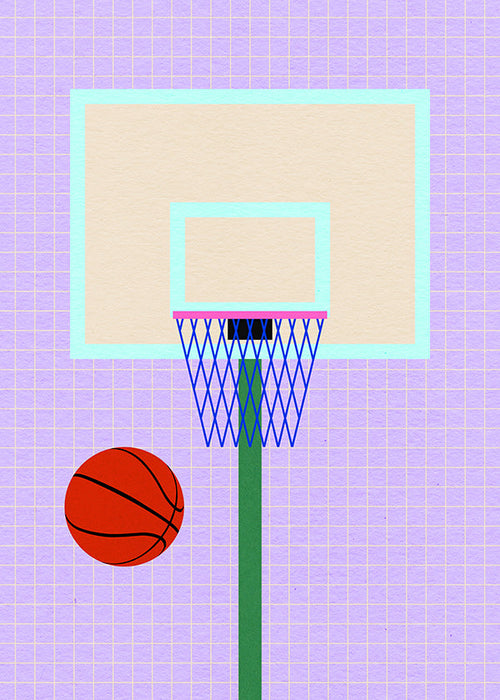 Sztuka sportowa ilustracja kosza do koszykówki