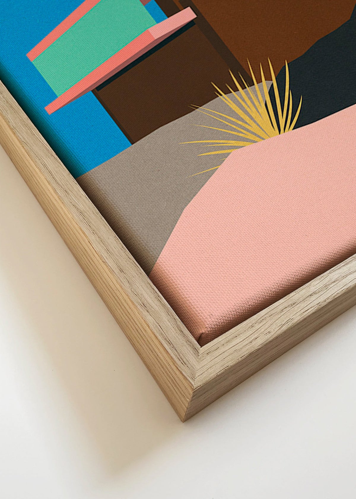 Ilustracja domu na pustyni – Canvas detail