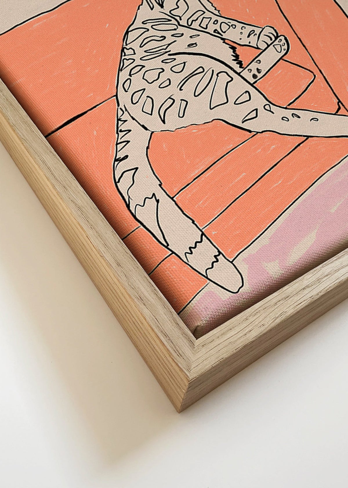 Sztuka do kuchni: kot z koktajlem na kanapie – Canvas detail