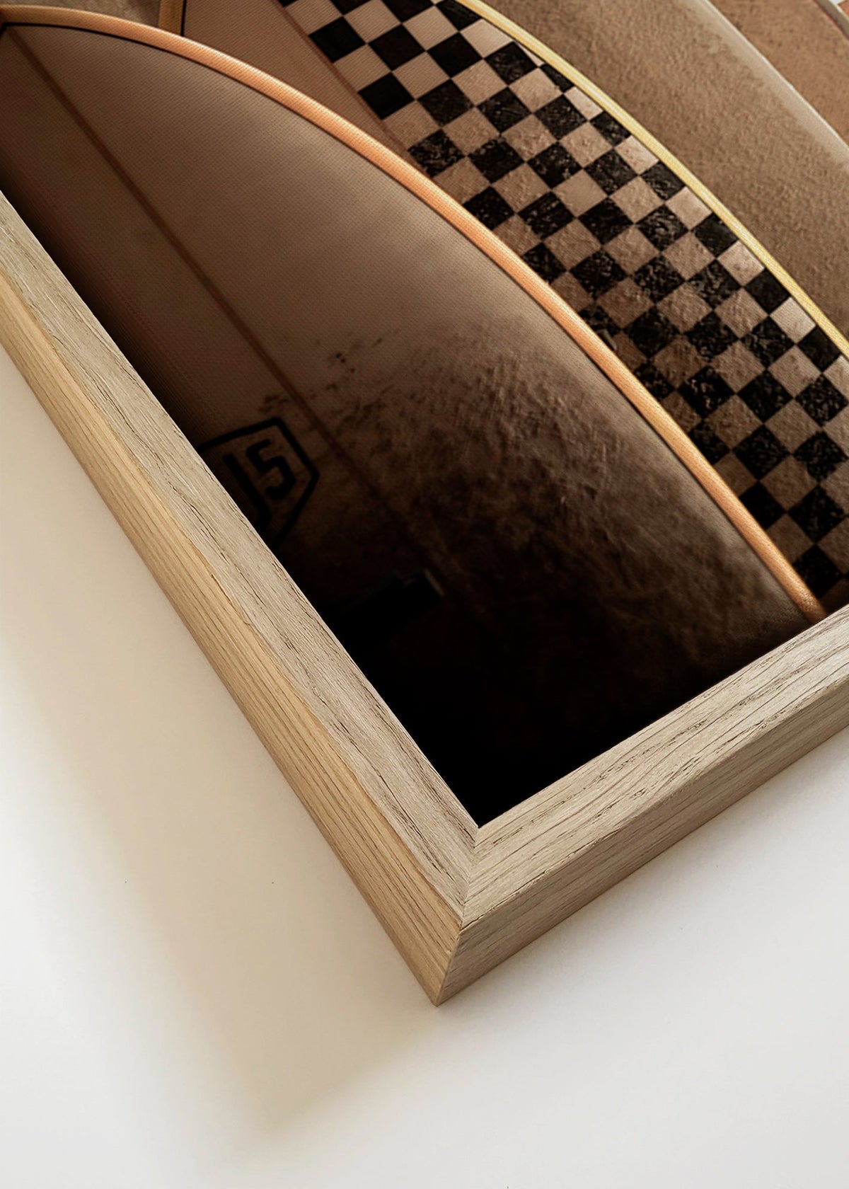 Obraz sportowy z deskami surfingowymi w stylu vintage – Canvas detail