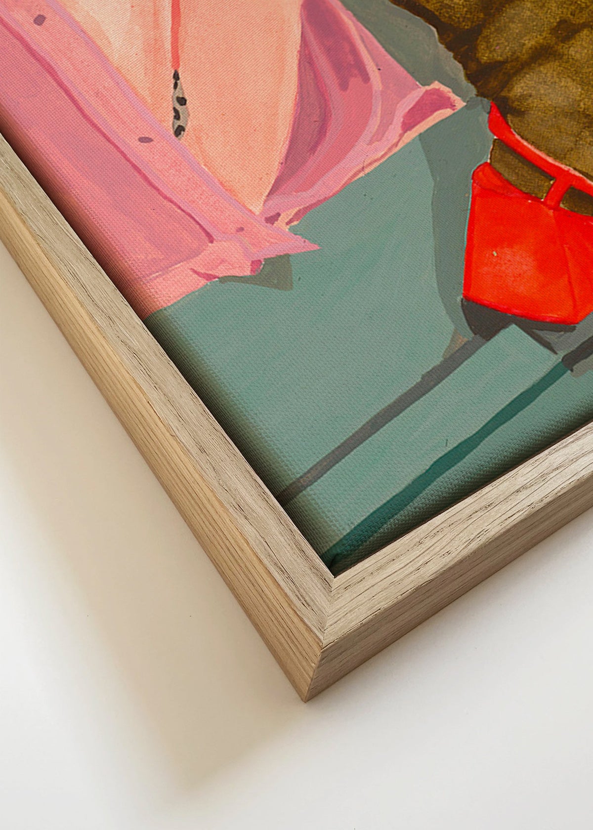 Ilustracja nóg w czerwonych butach – Canvas detail