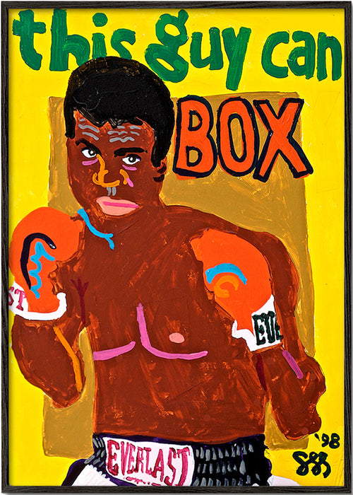 Sztuka sportowa bokser ilustracja – Black Frame