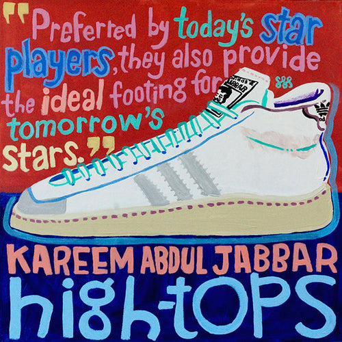 Sztuka do kuchni High Tops z retro typografią