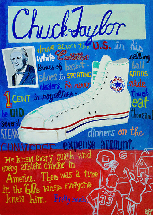Plakat sportowy Chuck Taylor trampki retro