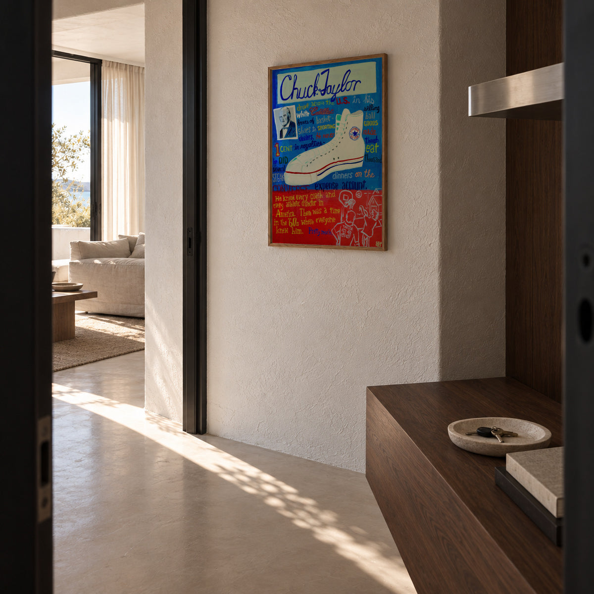 Chuck Taylor the Man - Framed poster in an interior