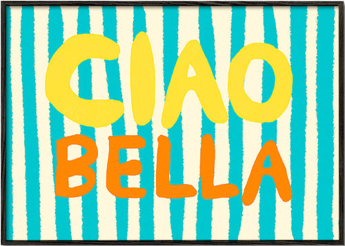 Ilustracja typograficzna Ciao Bella – Black Frame