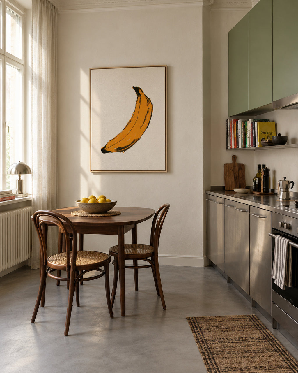 Banana - Framed canvas in an interior