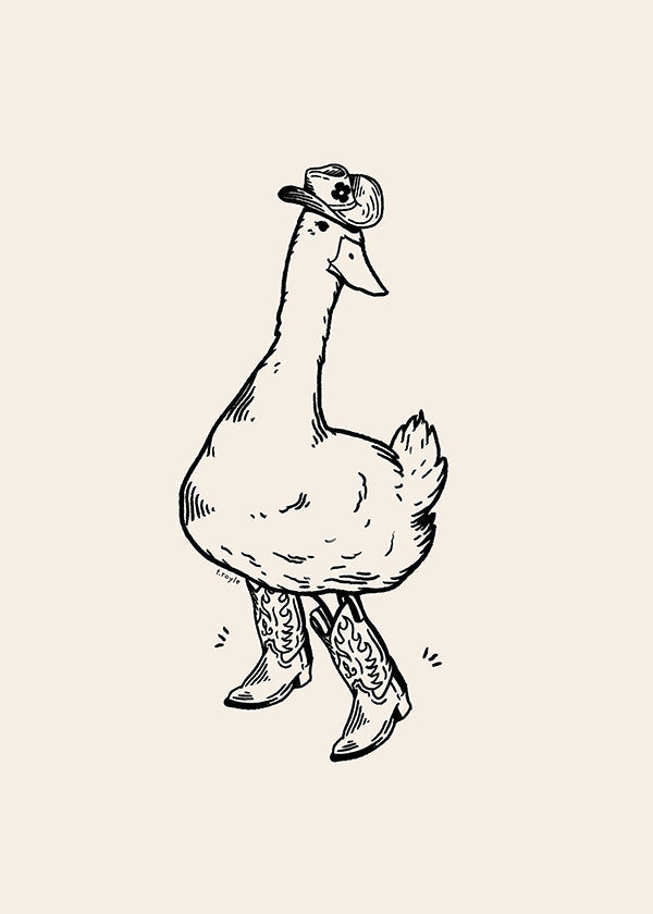 Ilustracja kaczki kowboja