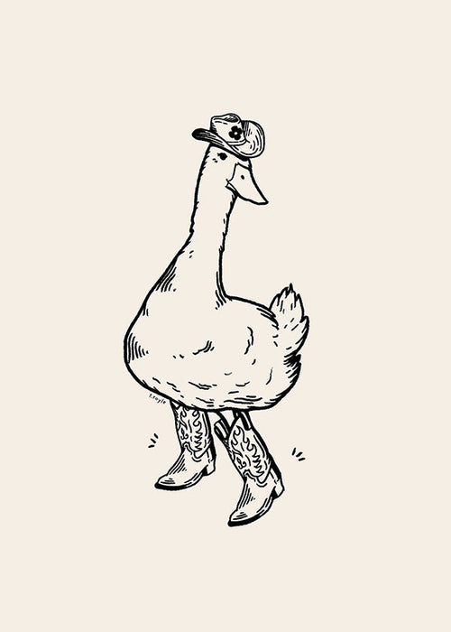 Ilustracja kaczki kowboja