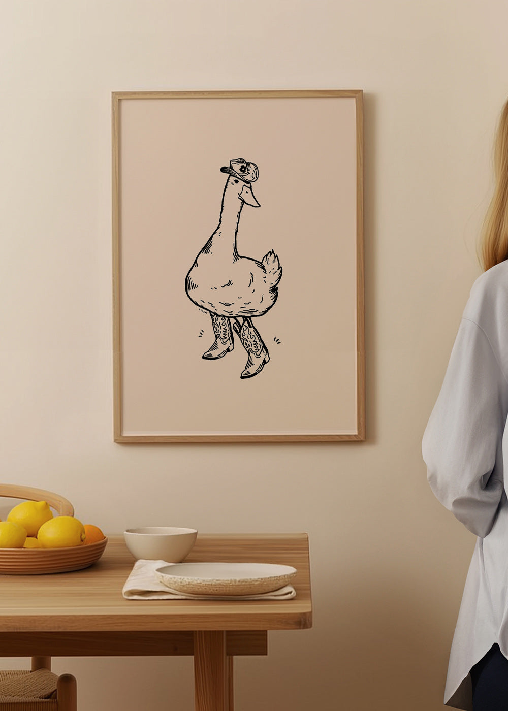 Ilustracja kaczki kowboja – Product1