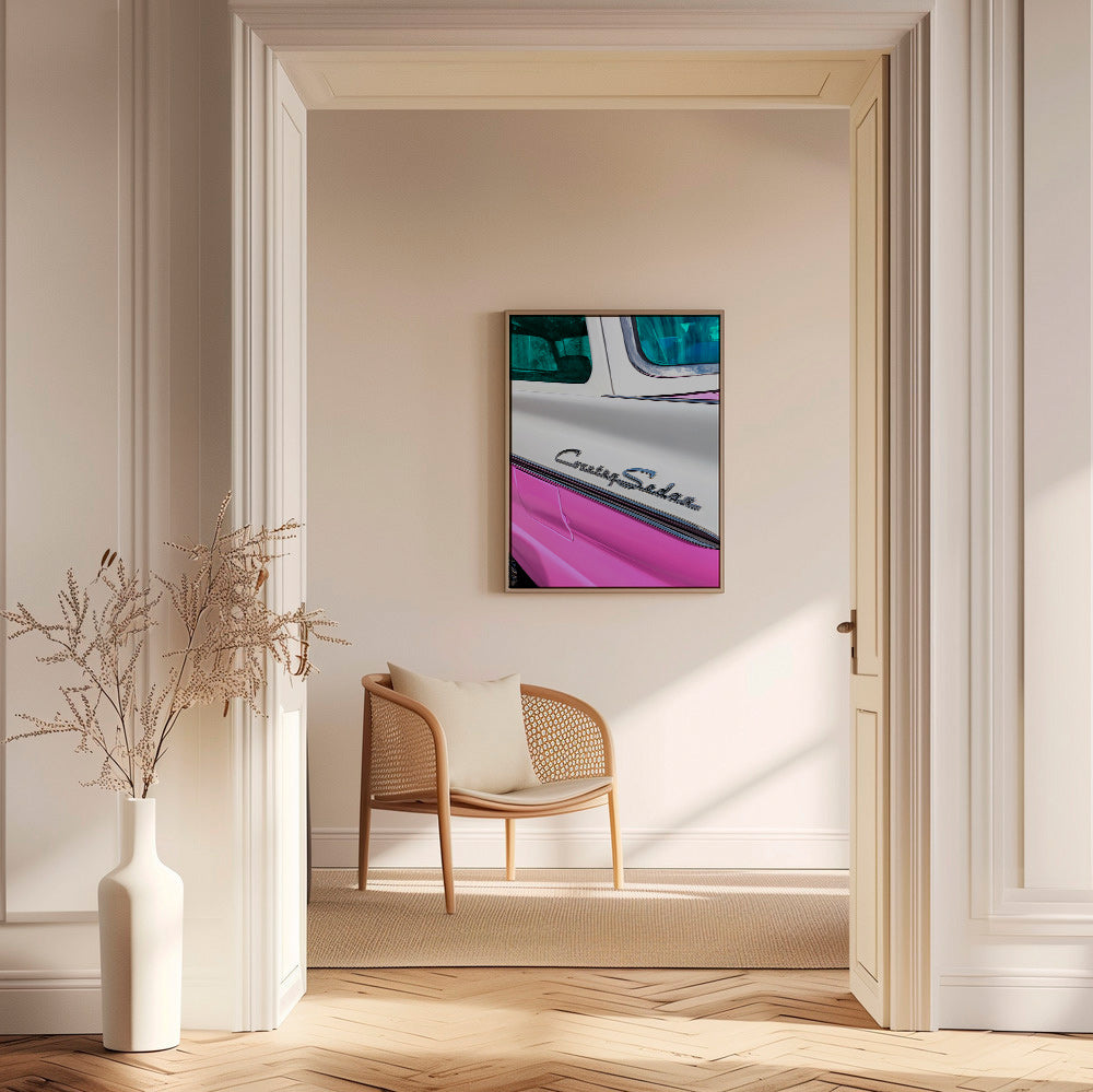 Plakat vintage Country Sedan detal chromu – Canvas2