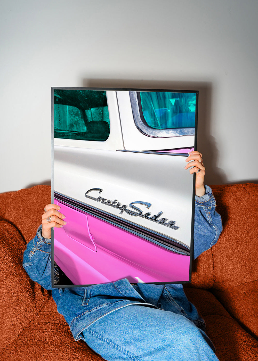 Plakat vintage Country Sedan detal chromu – Product2