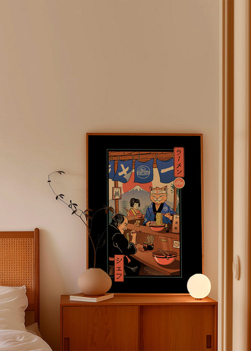 Sztuka do kuchni Ramen Meowster, kot ramen ilustracja – Product1
