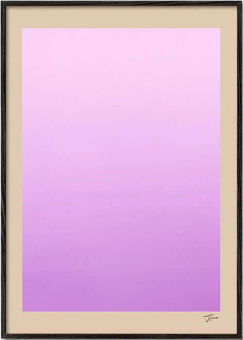 Obraz abstrakcyjny lawendowy gradient pionowy – Black Frame