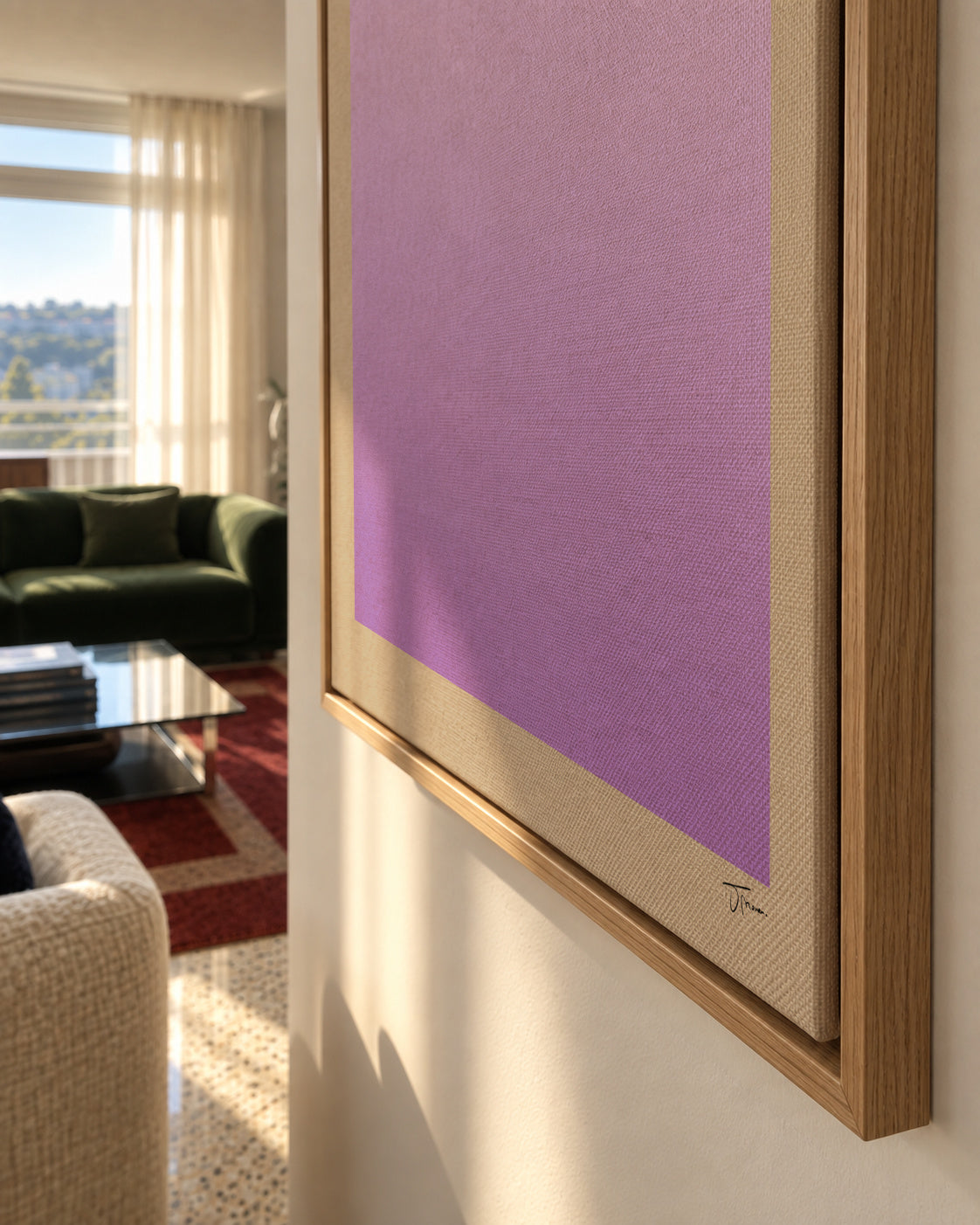 Lavender Haze - Framed canvas detail
