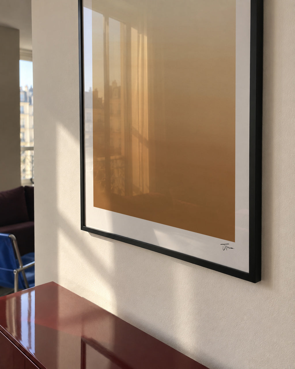 Desert Sand - Framed poster in an interior