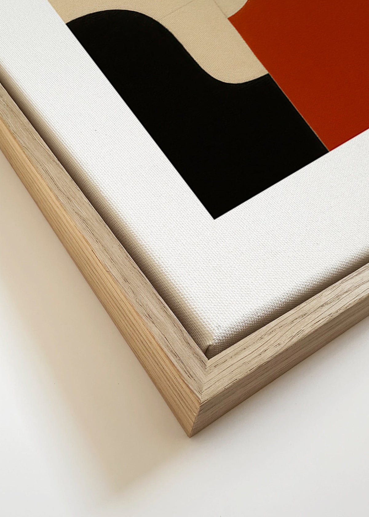 Plakat geometryczny z modułowymi krzywiznami – Canvas detail