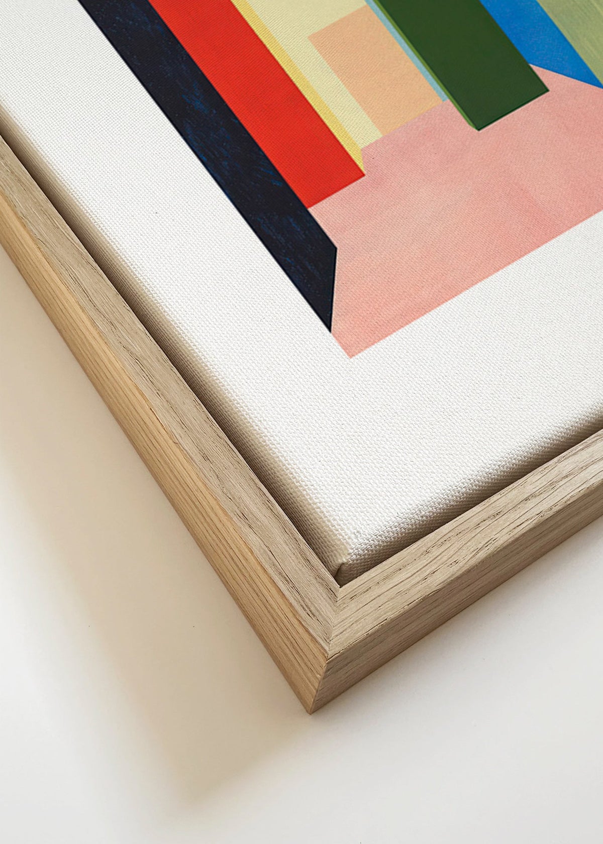 Plakat geometryczny korytarz kolorowy – Canvas detail