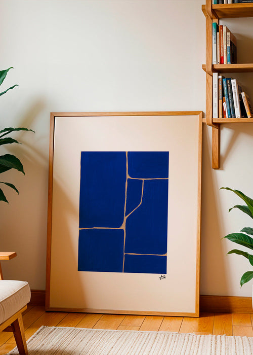 Geometryczny obraz w intensywnym błękicie – Product1