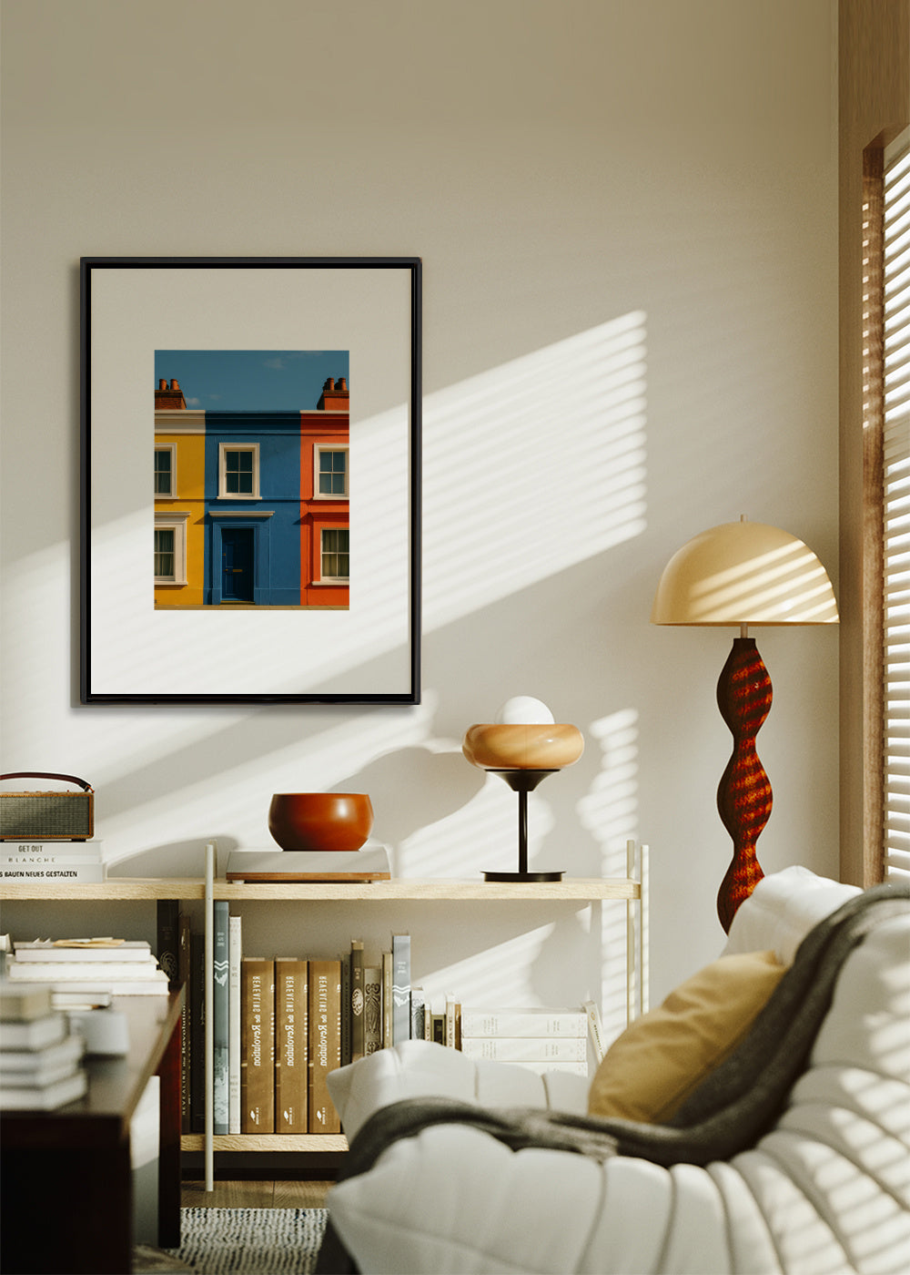 Primary Facade - Framed canvas in an interior