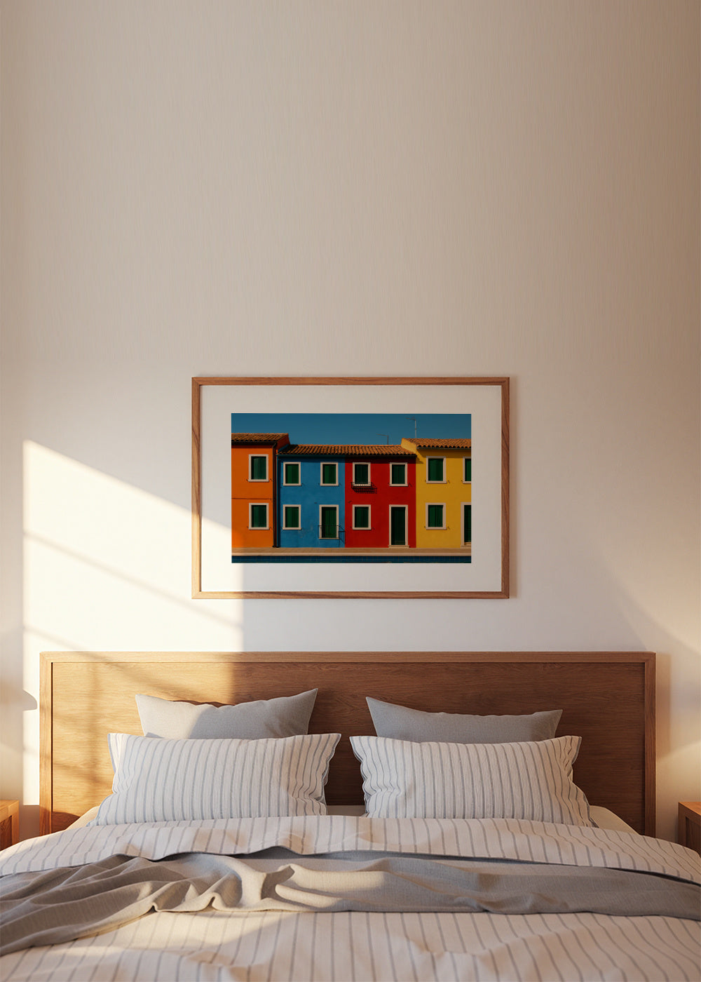 Burano Colors - Framed poster in an interior