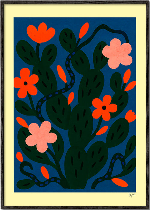 Plakat botaniczny Kwiaty północy – Black Frame