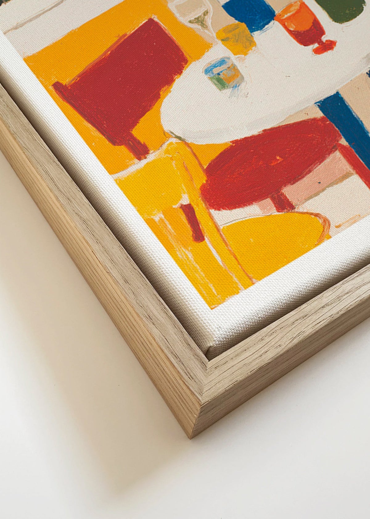 Sztuka do kuchni: stół bistro z butelkami – Canvas detail