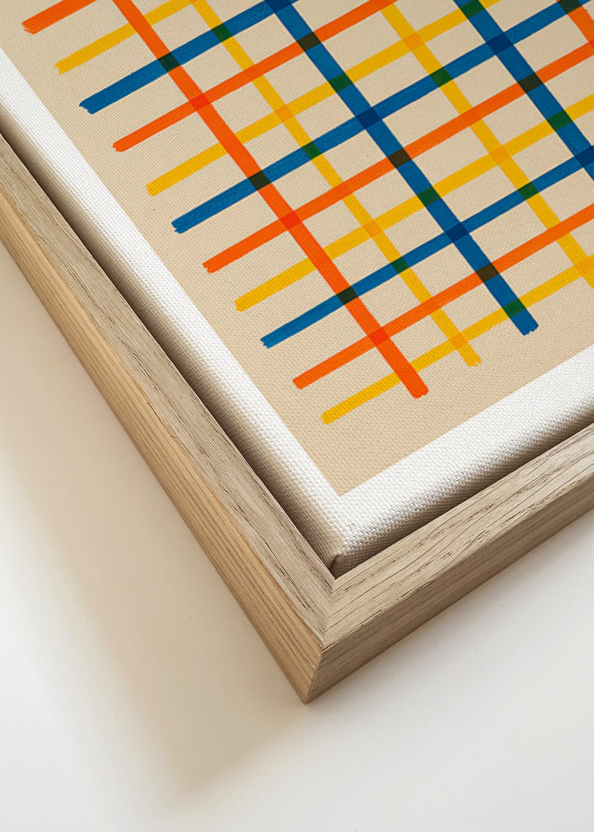 Plakat geometryczny kolorowa siatka – Canvas detail