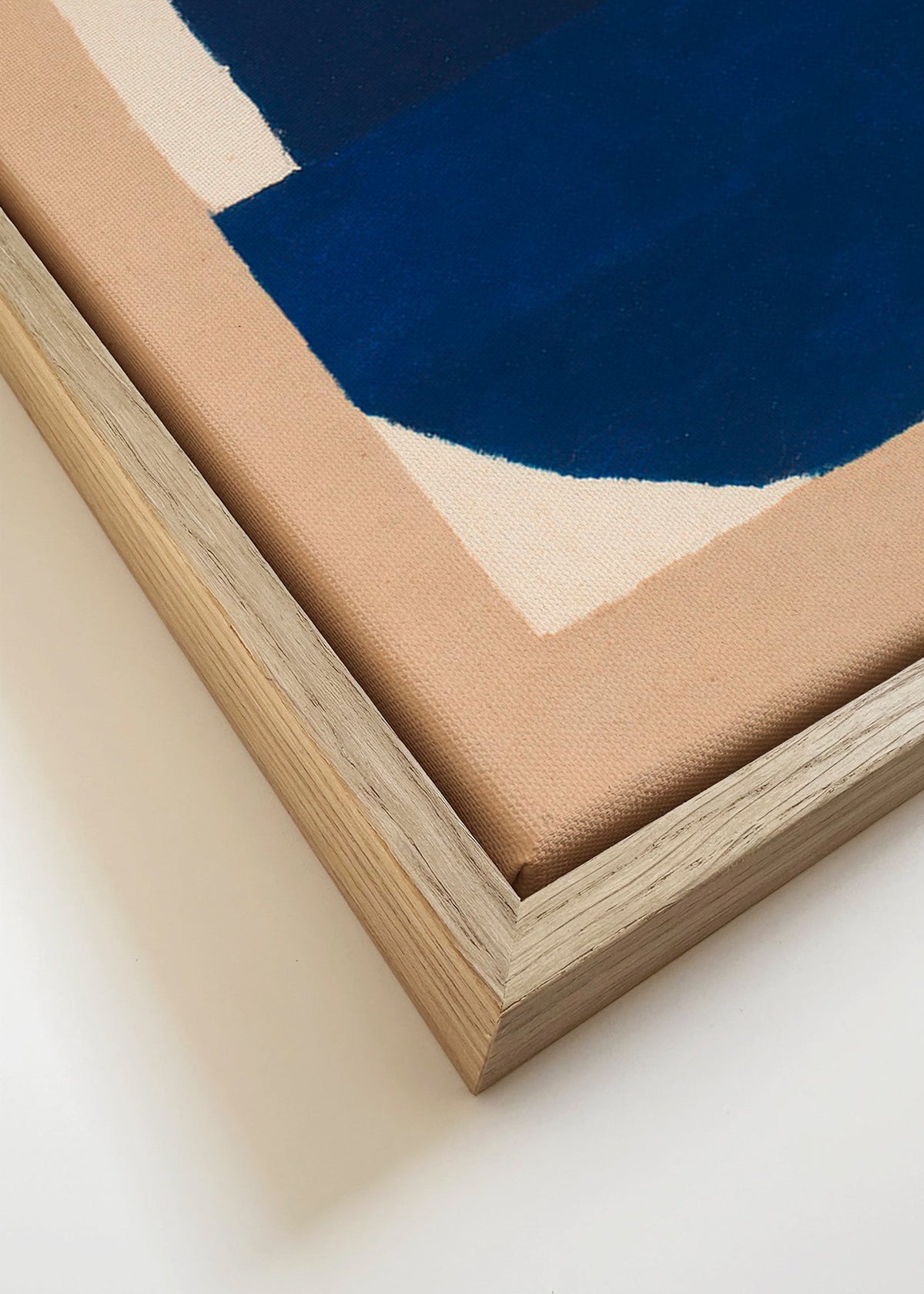 Plakat geometryczny niebiesko-beżowy – Canvas detail
