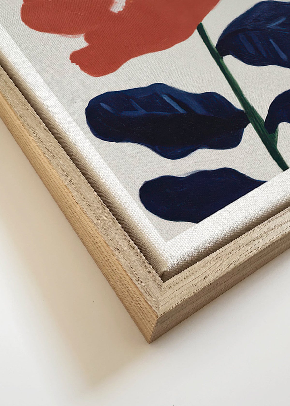 Plakat botaniczny koralowy kwiat – Canvas detail