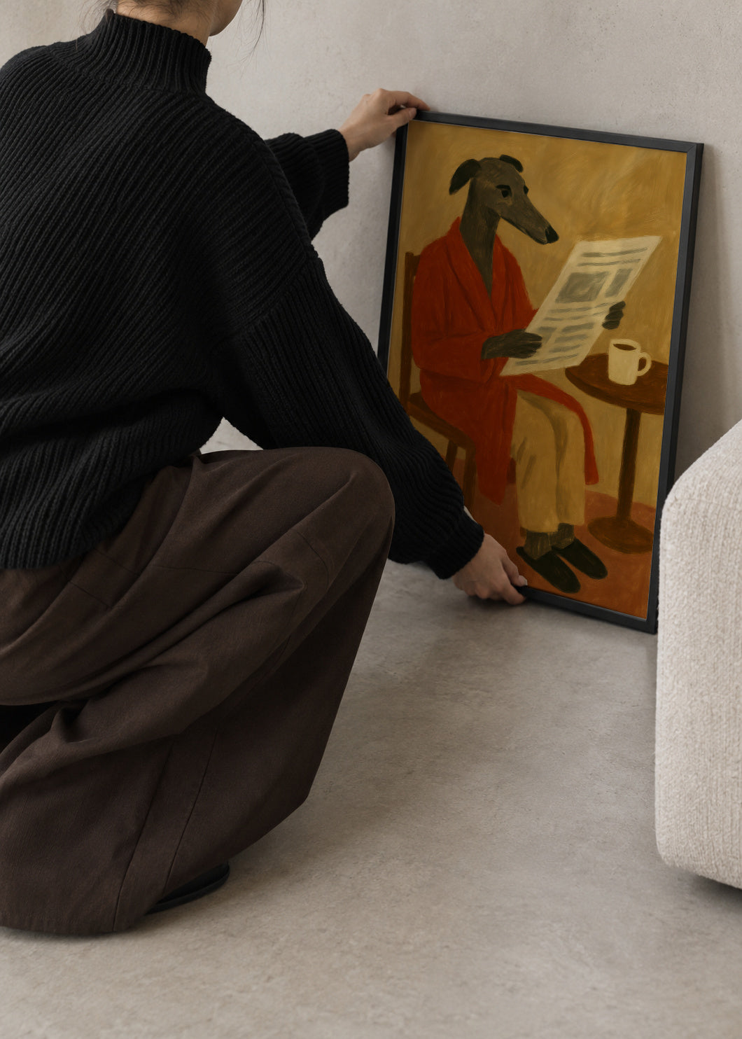 Morning News - Framed poster in an interior