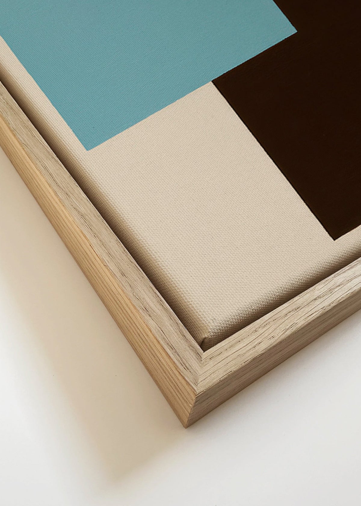 Plakat geometryczny niebiesko-brązowy – Canvas detail