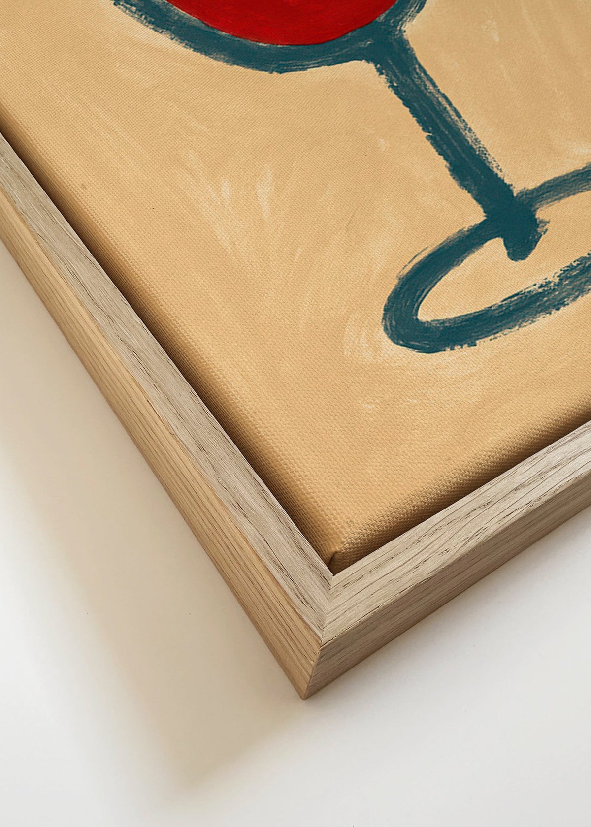Sztuka do kuchni: minimalny kieliszek wina – Canvas detail