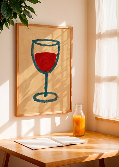 Sztuka do kuchni: minimalny kieliszek wina – Product1