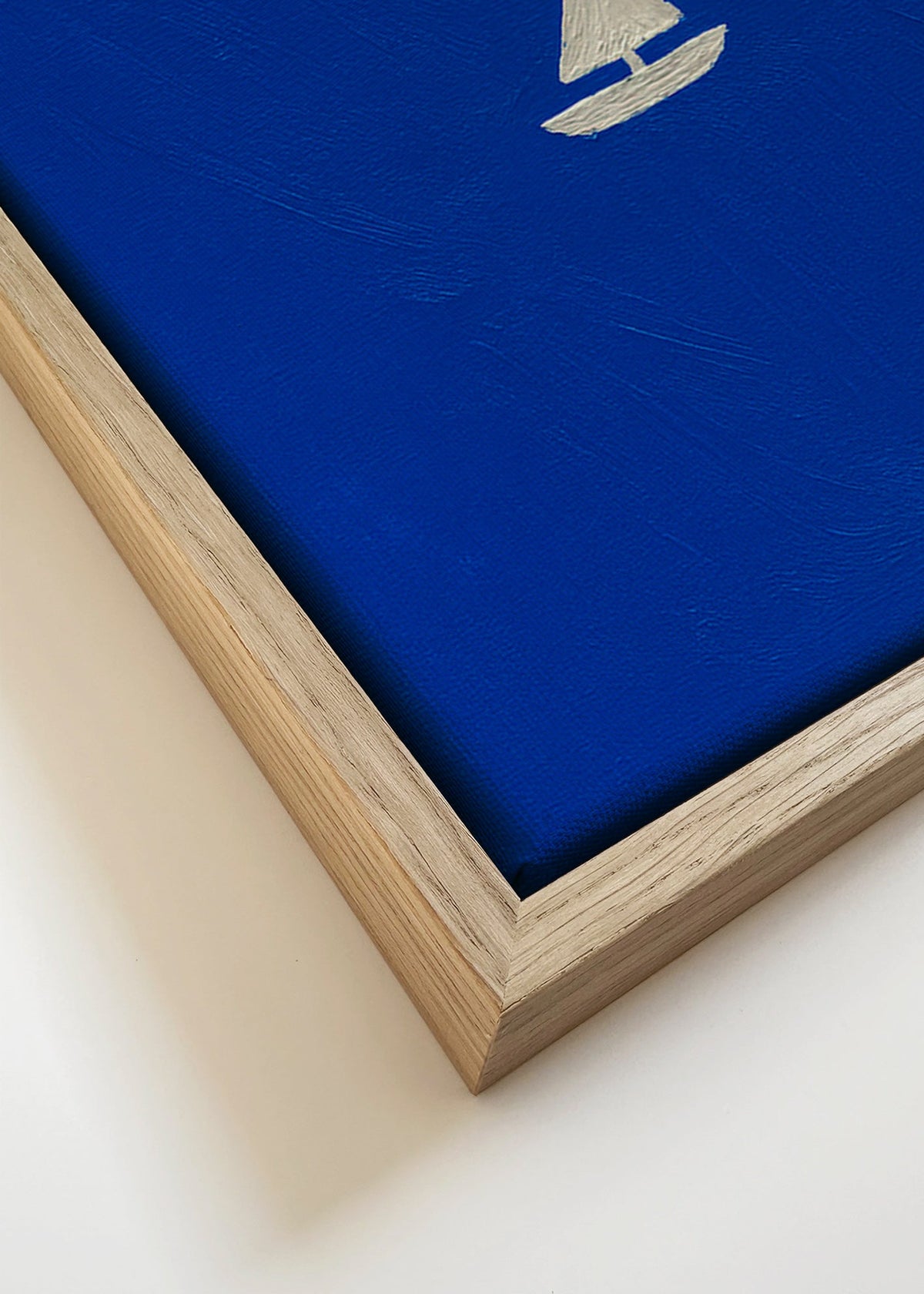 Obraz krajobrazu z minimalistycznym żaglowcem – Canvas detail