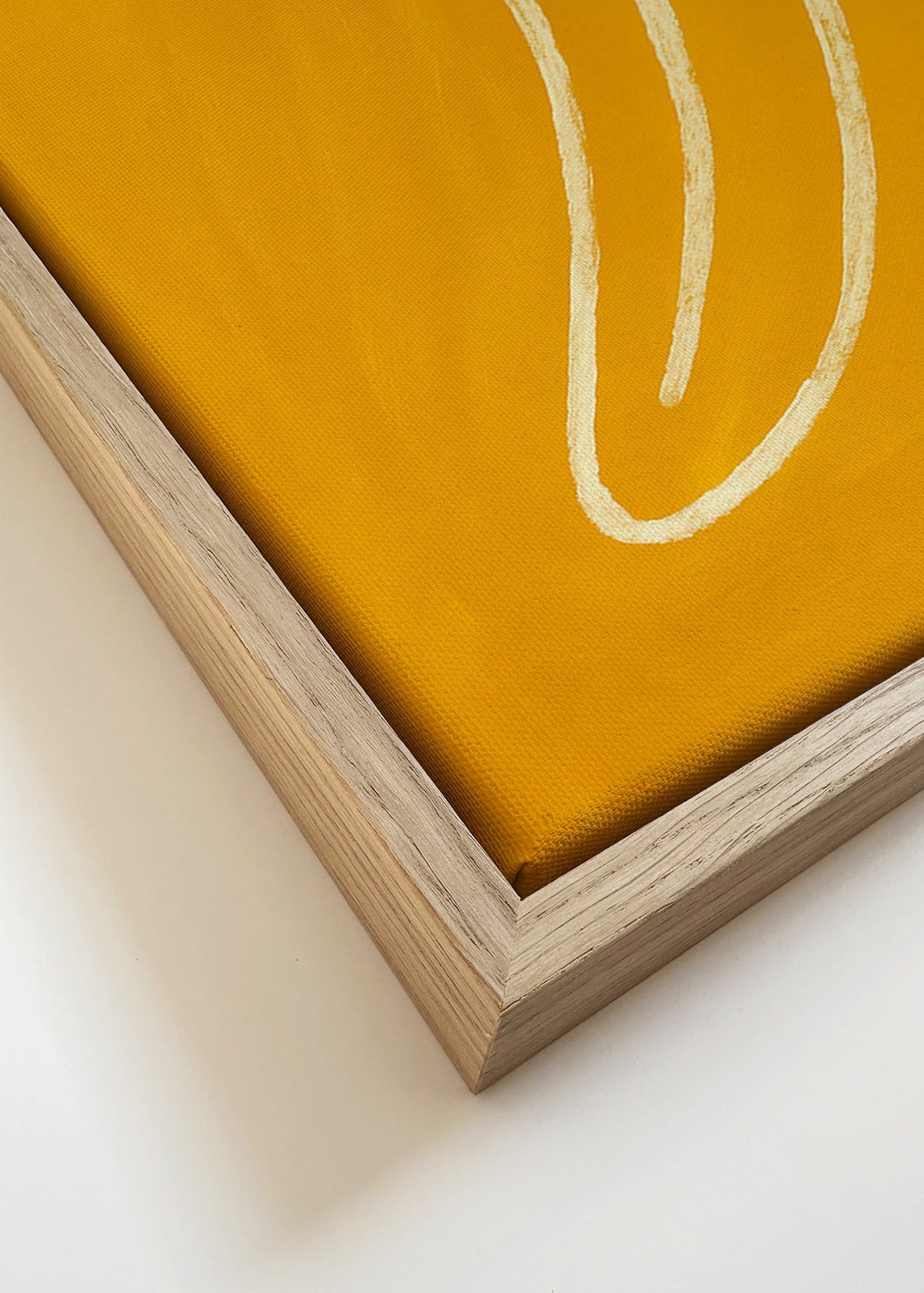 Sztuka do kuchni: żółty banan minimalistyczny – Canvas detail