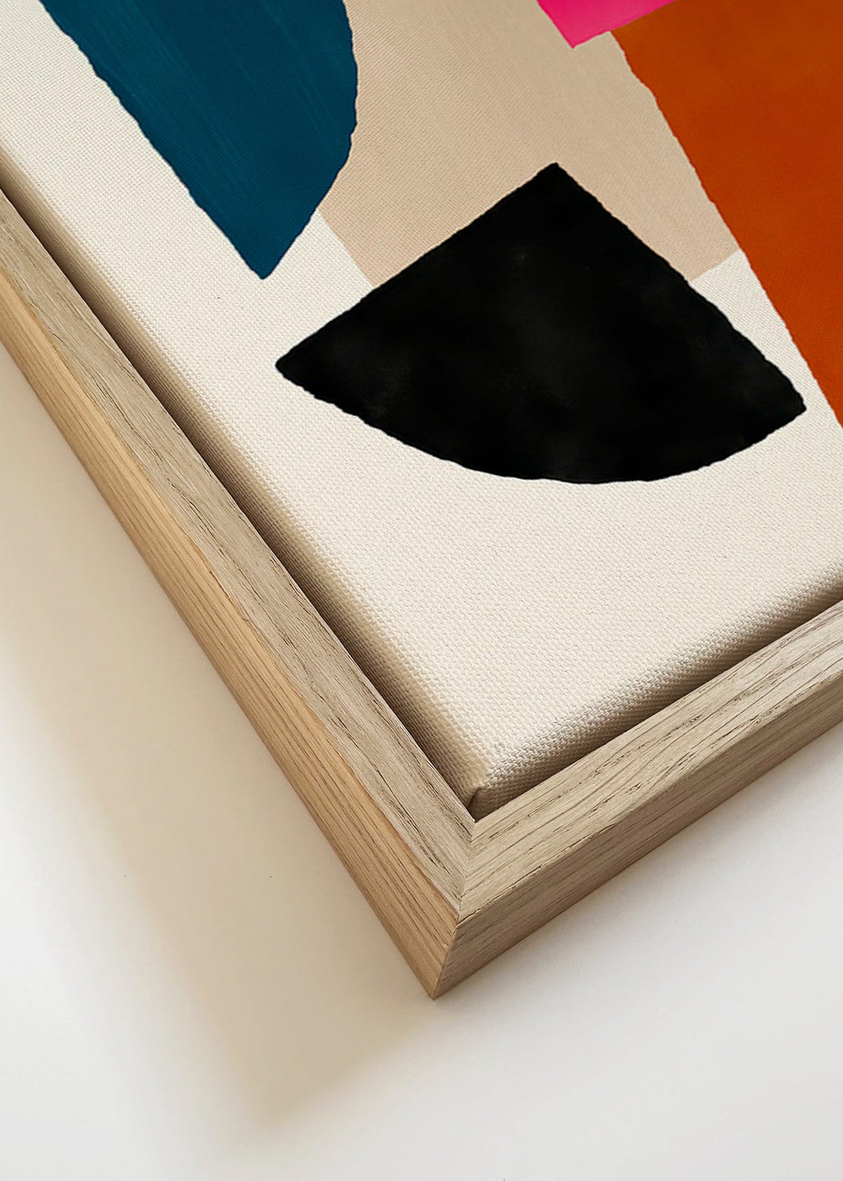 Obraz abstrakcyjny z wyrazistymi plamami kolorów – Canvas detail