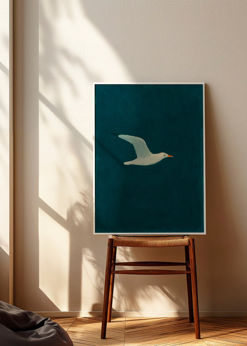Obraz mewy w locie nad głębokim morzem – Product1
