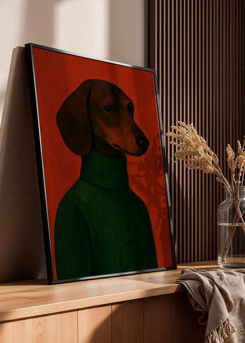 Portret psa w zielonym swetrze – Product1