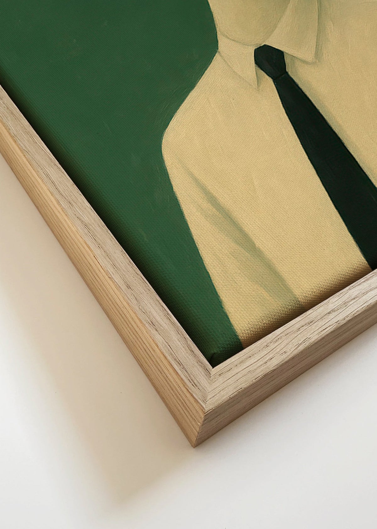 Dzieło: gęś dyrektora w garniturze – Canvas detail